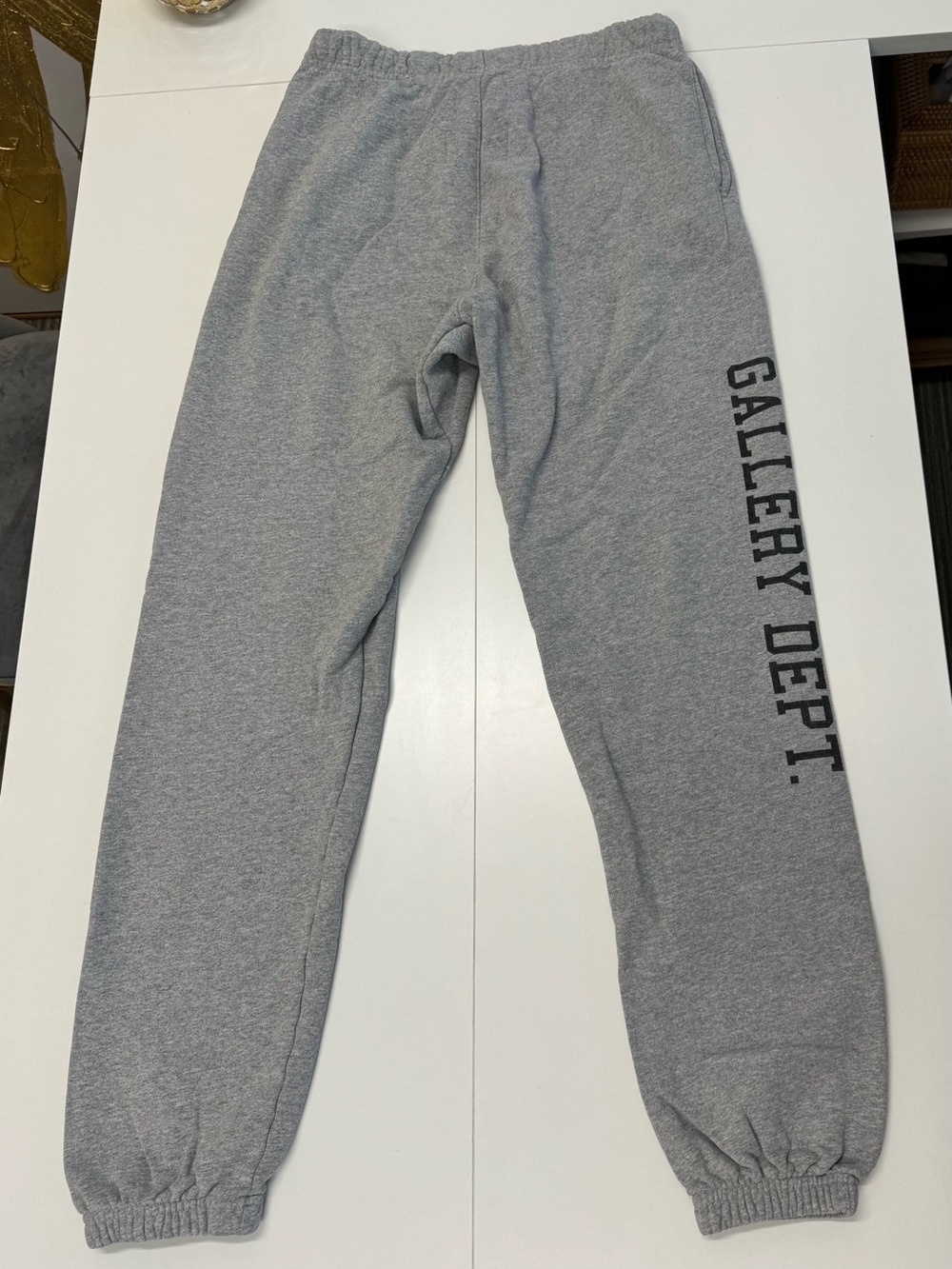 Gallery Dept Gray Sweatpants with Orange Logo Accent - Picture 4 of 4